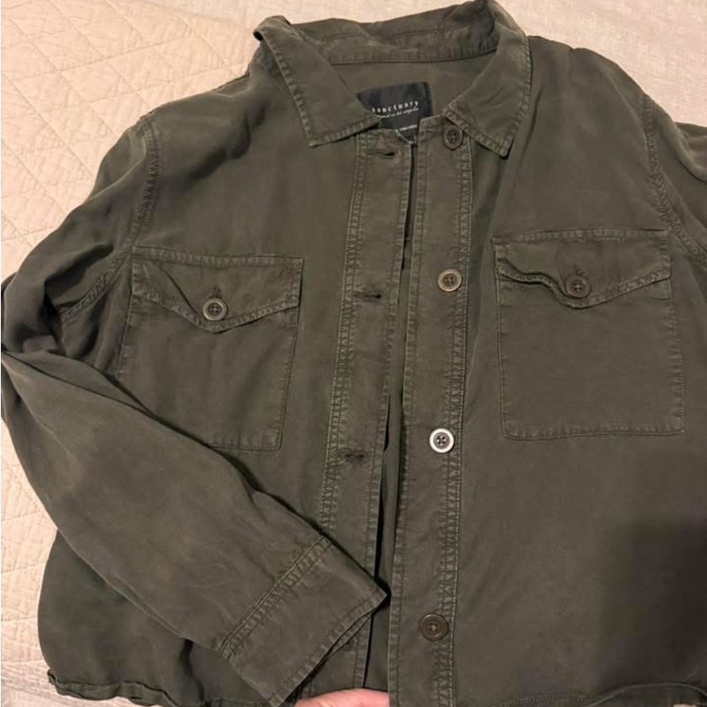 Olive Green Button-Up Jacket